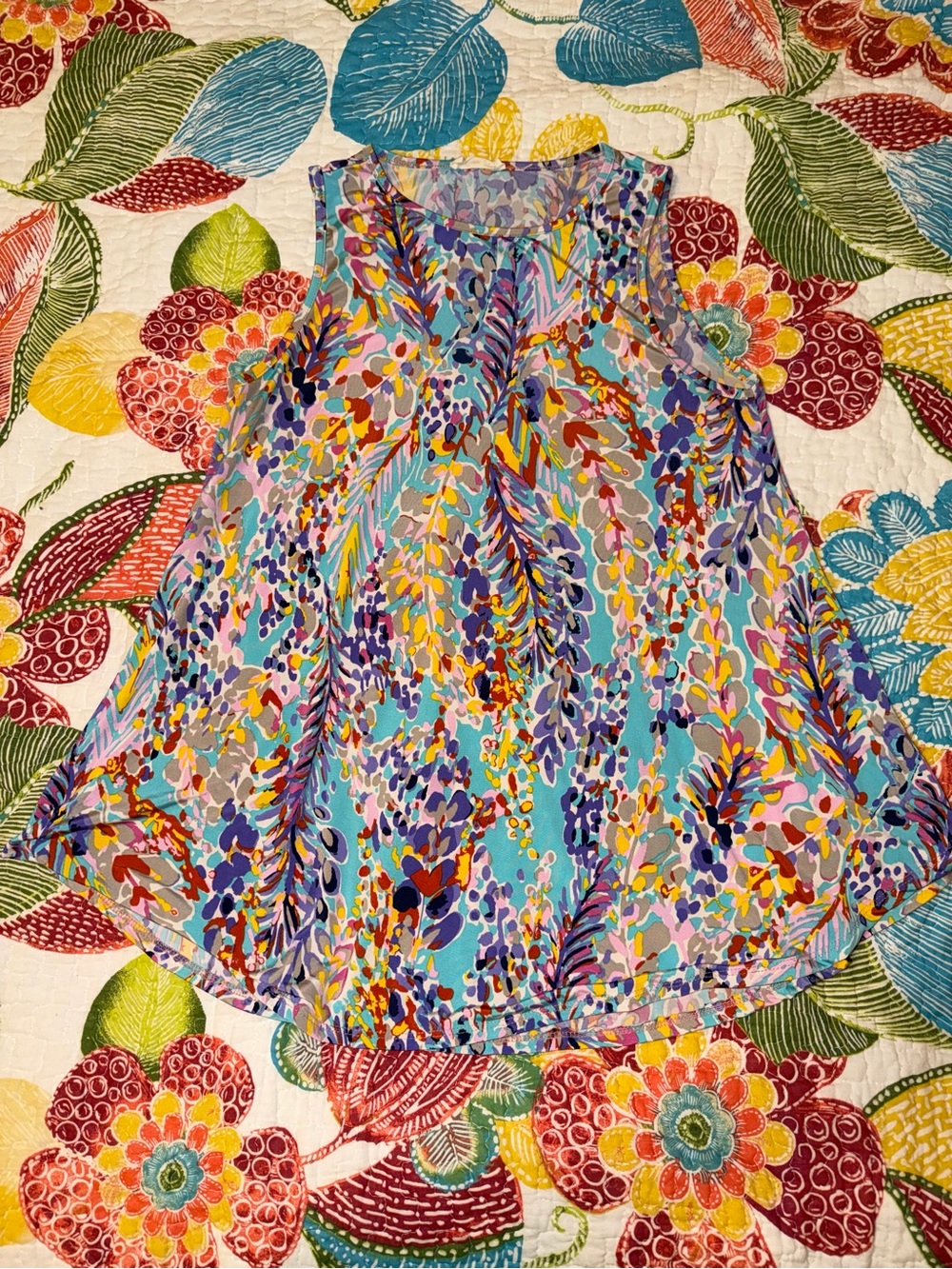 Beeson River Multicolor Floral & Abstract Print Sleeveless Top
